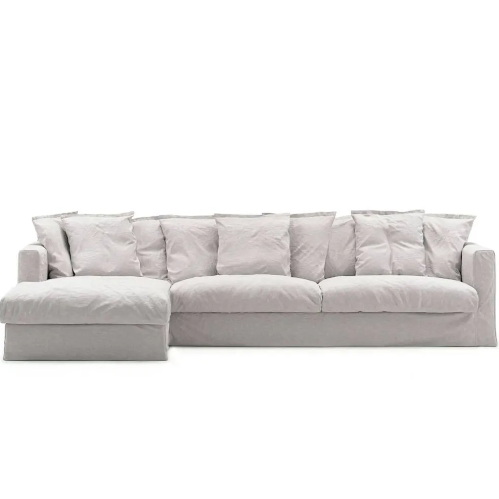 Le Grand Air 3-Sitssoffa Linne Divan Vänster, Misty Grey