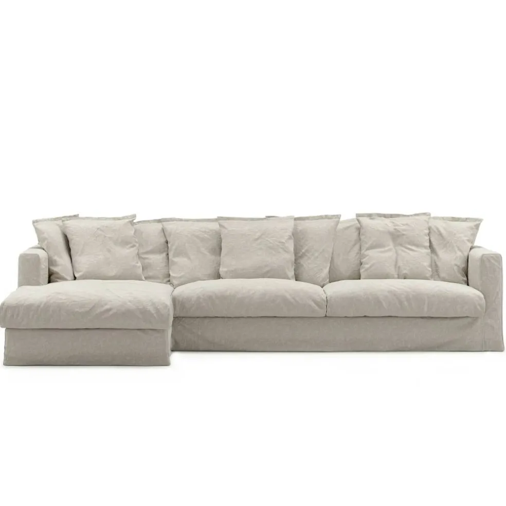 Le Grand Air 3-Sitssoffa Linne Divan Vänster, Natural Blonde