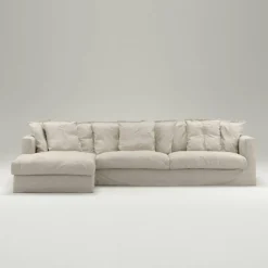Le Grand Air 3-Sitssoffa Linne Divan Vänster, Natural Blonde