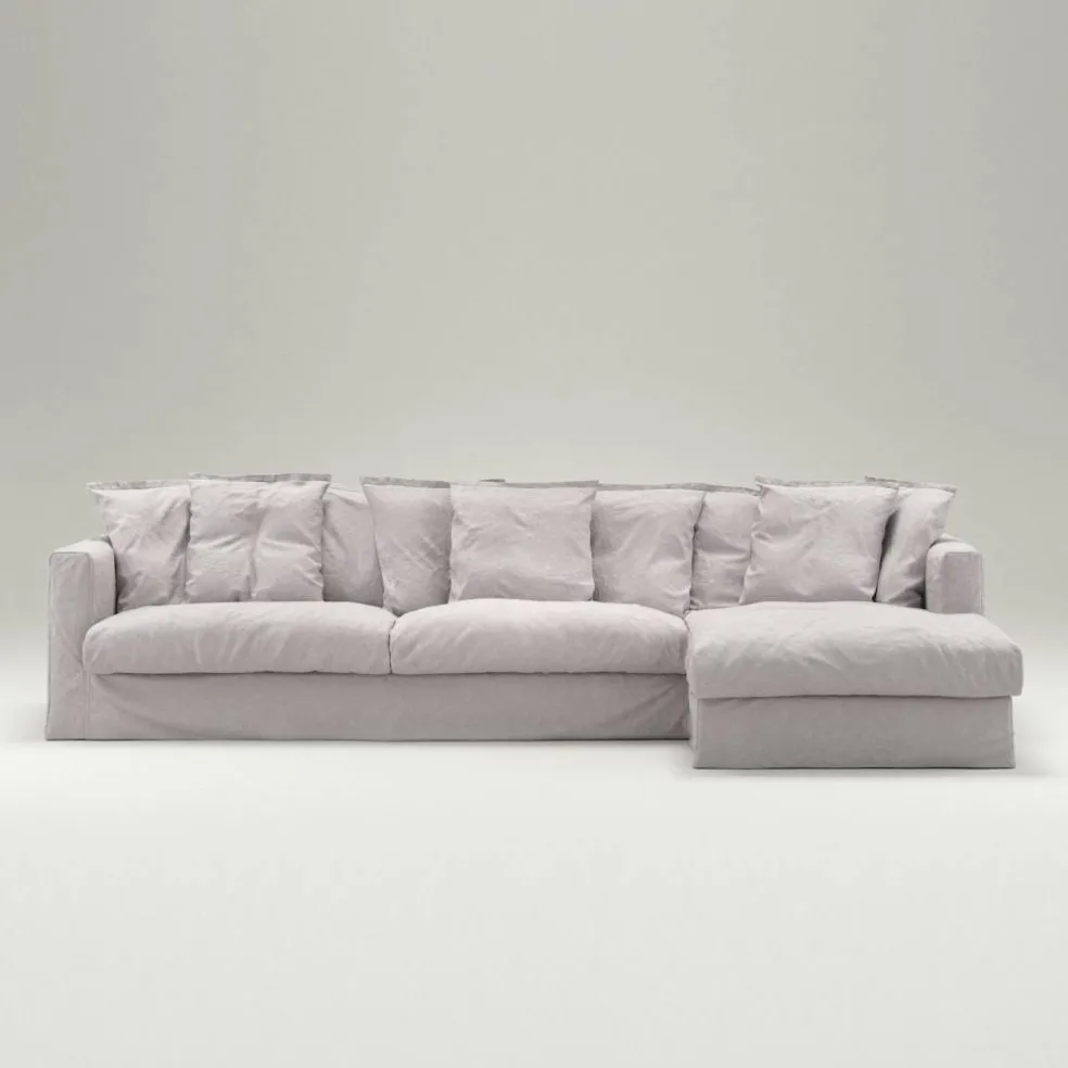 Le Grand Air 3-Sitssoffa Linne Divan Höger, Misty Grey