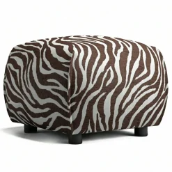 Le Petite Sittpuff Zebra, Brun / Vit