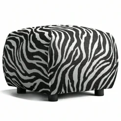 Le Petite Sittpuff Zebra, Svart / Vit