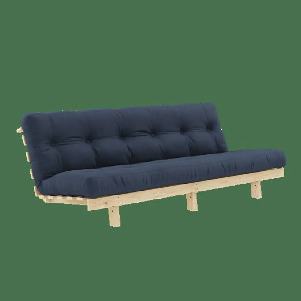 Lean Bäddsoffa Med Alpha Madrass 130x200 Marinblå/Raw