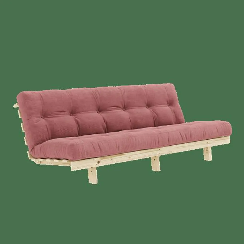 Lean Bäddsoffa Med Alpha Madrass 130x200 Rosa/Raw