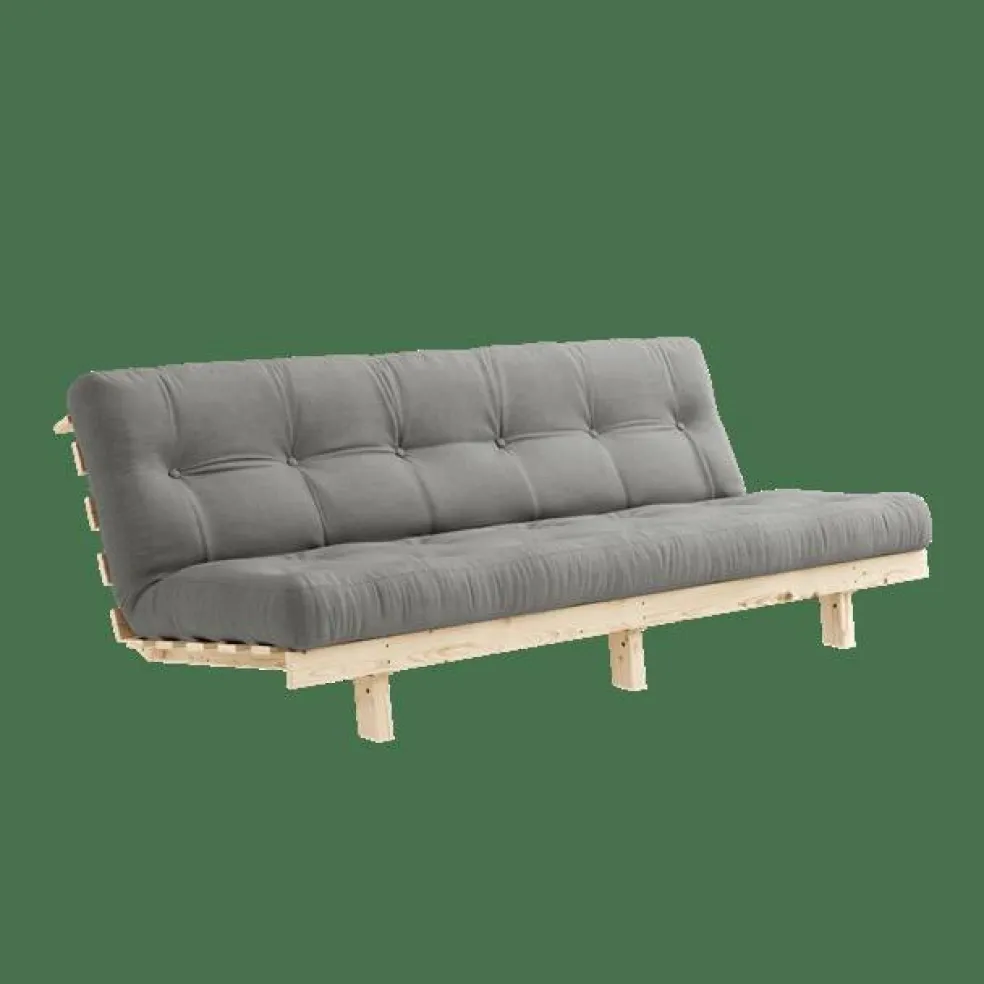 Lean Bäddsoffa Med Alpha Madrass 130x200 Grå/Raw