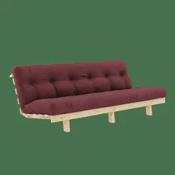 Lean Bäddsoffa Med Alpha Madrass 130x200 Bordeaux/Raw