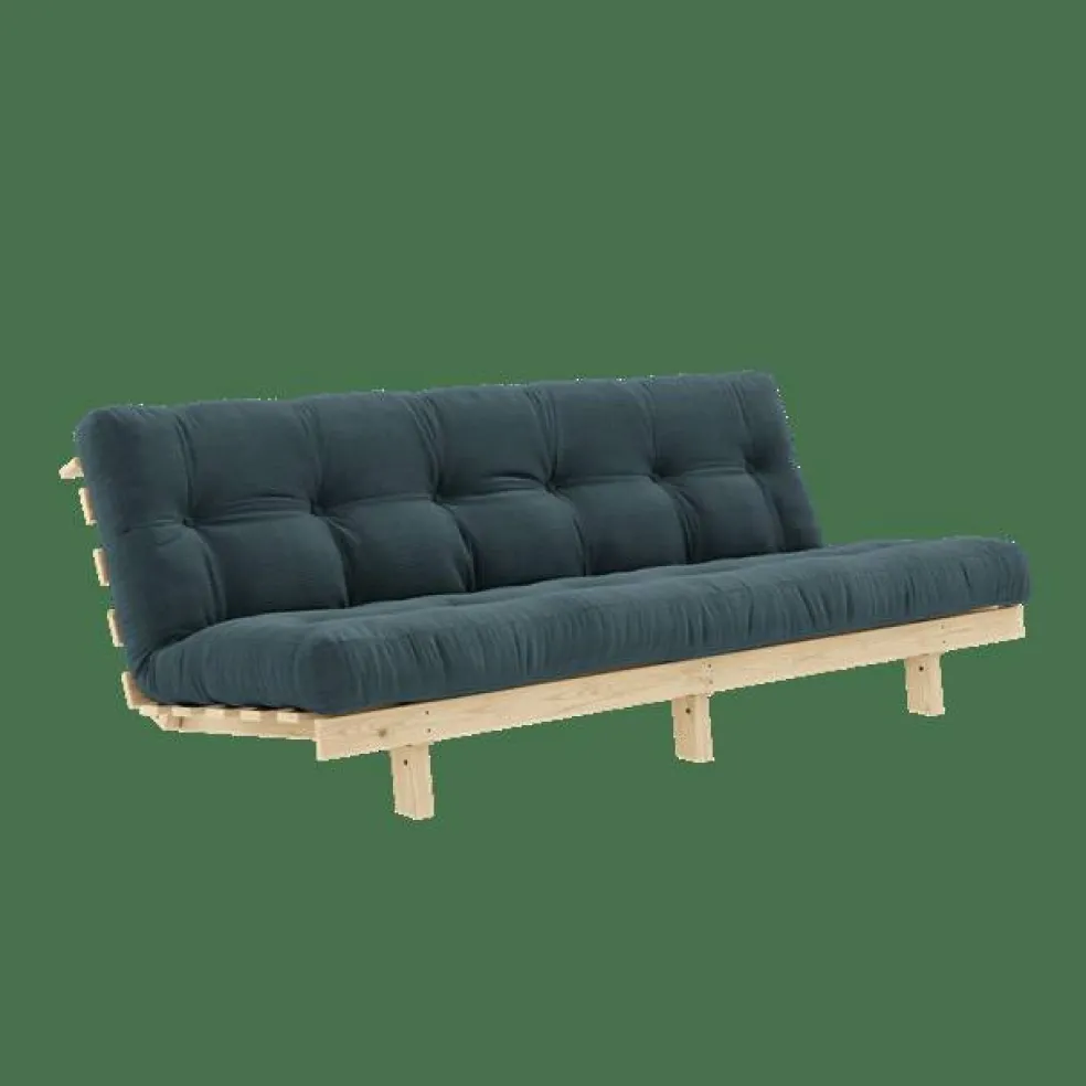 Lean Bäddsoffa Med Alpha Madrass 130x200 Ljusblå/Raw