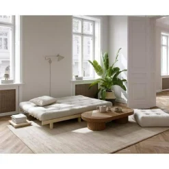 Lean Bäddsoffa Med 5-Lagers Madrass 130x190 Natur/Raw
