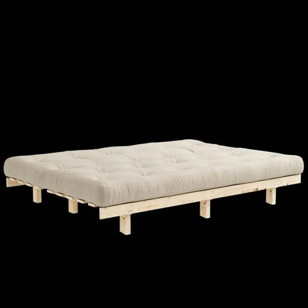 Lean Bäddsoffa Med 5-Lagers Madrass 130x190 Beige/Raw