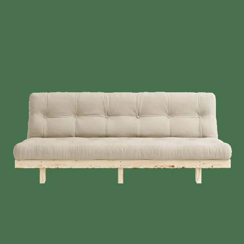 Lean Bäddsoffa Med 5-Lagers Madrass 130x190 Beige/Raw