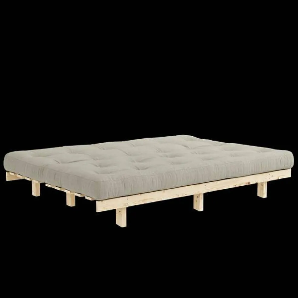 Lean Soffa Bäddsoffa Med Madrass 130x190 Beige/Raw