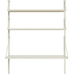 Library Hylla Med Skrivbord 80x185 cm, Varmvit