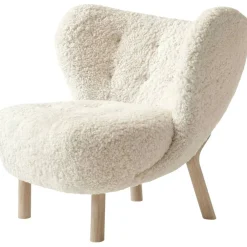 Lilla Petra VB1 Loungestol, Fårskinn Moonlight / Oljad Ek