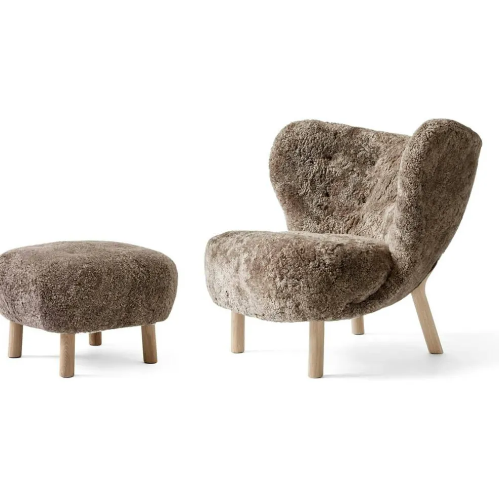 Little Petra VB1 Loungestol Set, Fårskinn Sahara / Oljad Ek
