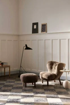 Little Petra VB1 Loungestol Set, Fårskinn Sahara / Valnöt