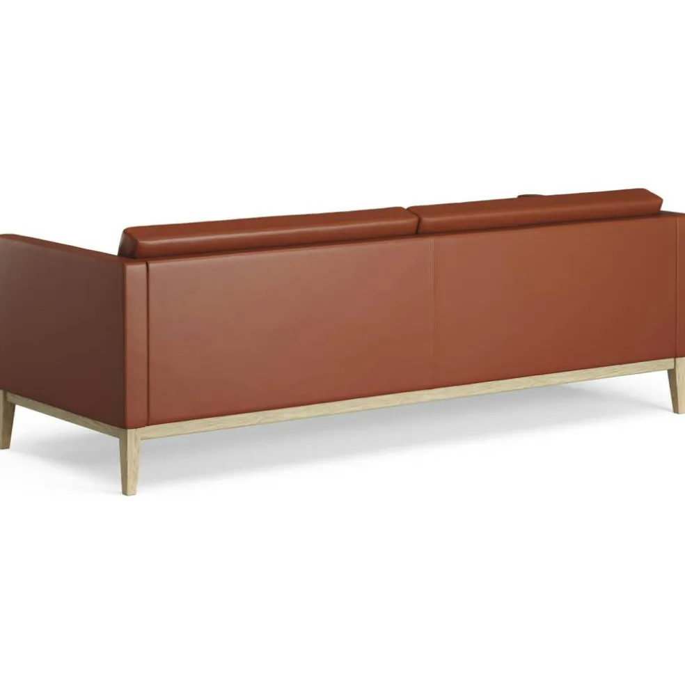 Madison 3-Sitssoffa Med Knappar, Elmo Leather Soft Brun