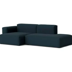 Mags Soft Low 2,5-sitssoffa Comb. 3 Vänster Divan, Steelcut Trio 796 / Svart Söm