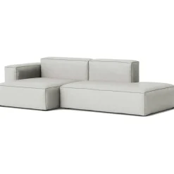 Mags Soft Low 2,5-sitssoffa Comb. 3 Vänster Divan, Roden 04 / Mörkgrå Söm