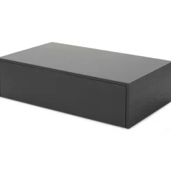 Mass Soffbord Hög Med Låda, Svart Ek