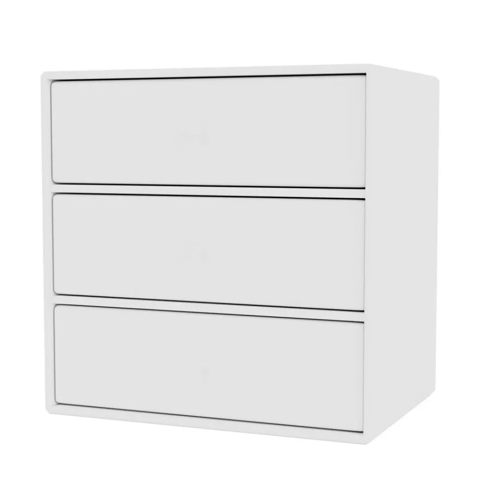 Mini 1007 Hylla Med Tre Lådor, New White