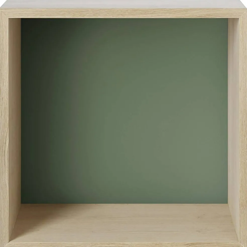 Mini Stacked Hylla, Ek / Dusty Green
