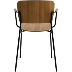 Mono Karmstol, Svart Metallram, Lackad Ek