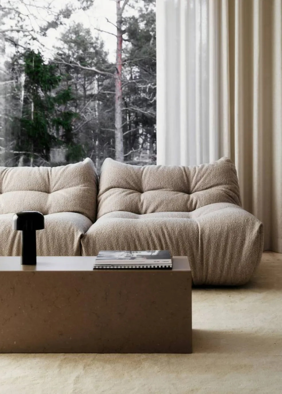 MONO 3-Sitssoffa, Clay Beige