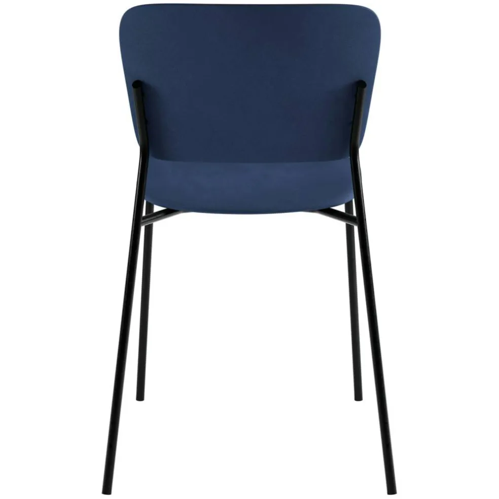 Mono Stol Klädd, Svart Metallram, Vidar 743