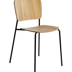 Mono Stol, Svart Metallram, Lackad Ek