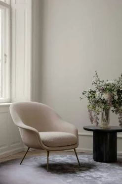 Moon Loungebord Runt Ø60 x H55 cm, Brunsvart Ekfanér