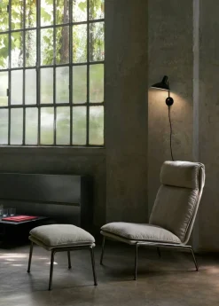 Muno LN16 Loungefåtölj Hög Rygg, Dark Chrome / Cifrado 0221
