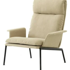 Muno LN17 Loungefåtölj Hög Rygg Med Armstöd, Warm Black / Clay 0007