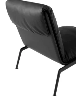 Muno LN18 Loungefåtölj, Warm Black / Svart Läder