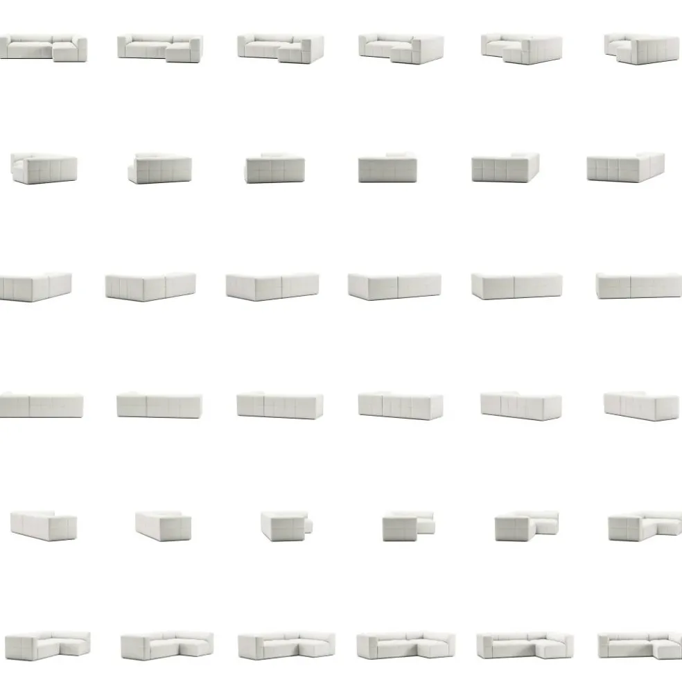 Mure 3-Sitssoffa Med Divan Höger, Steam White