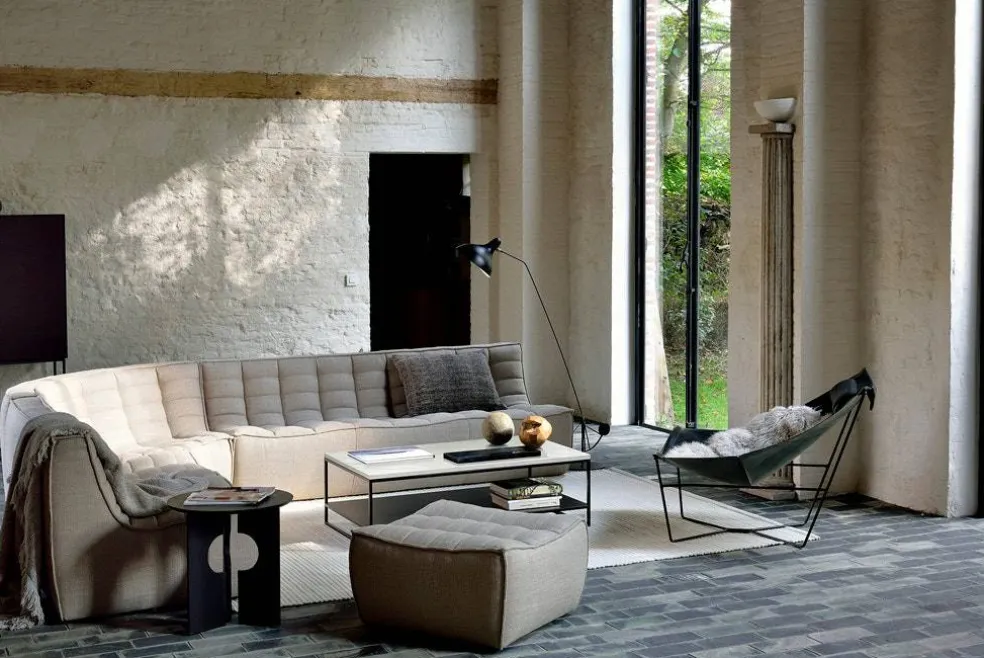 N701 Soffa, Beige 3-Sits