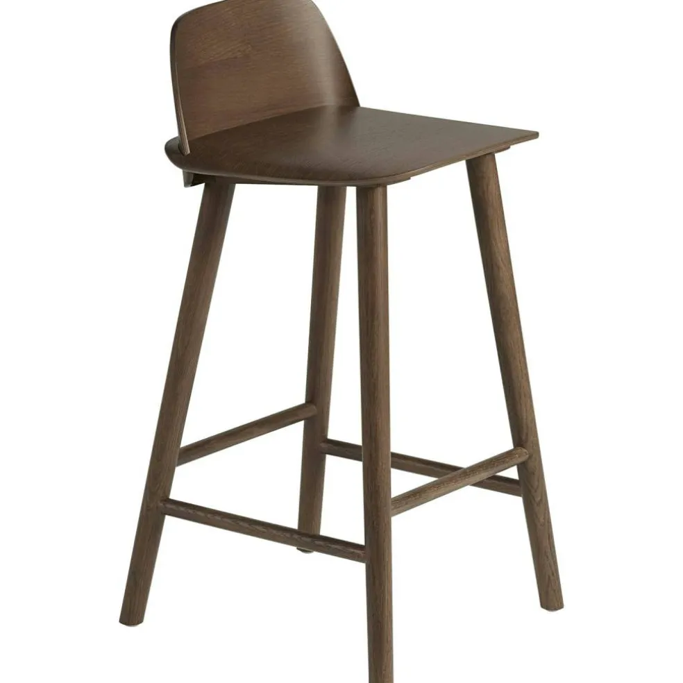 Nerd Barstol 65 cm, Mörkbetsad Ek
