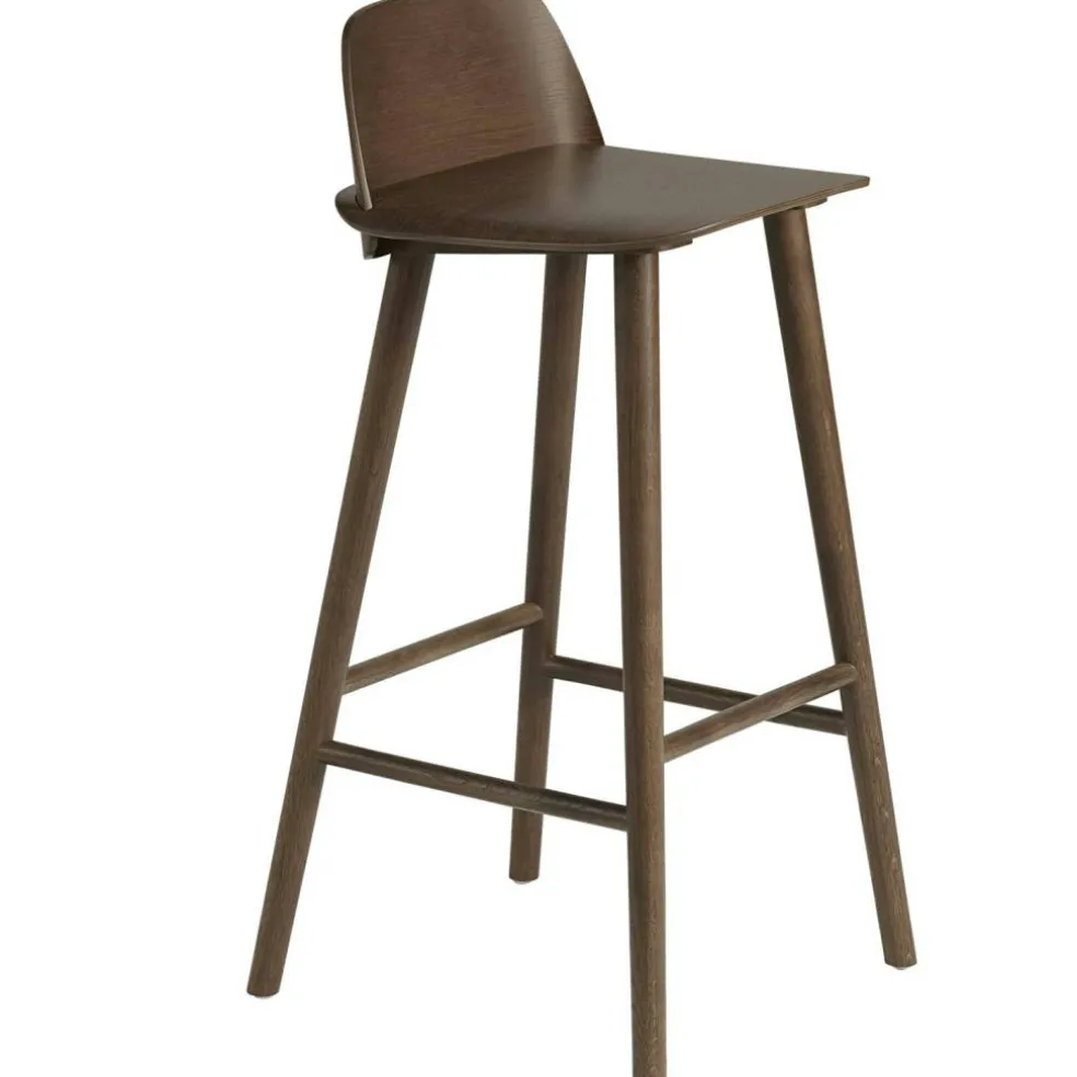 Nerd Barstol 75 cm, Mörkbetsad Ek