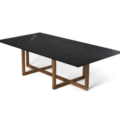 Ninety Large Soffbord 140x70x40 cm, Smoked Oak/Nero Marquina