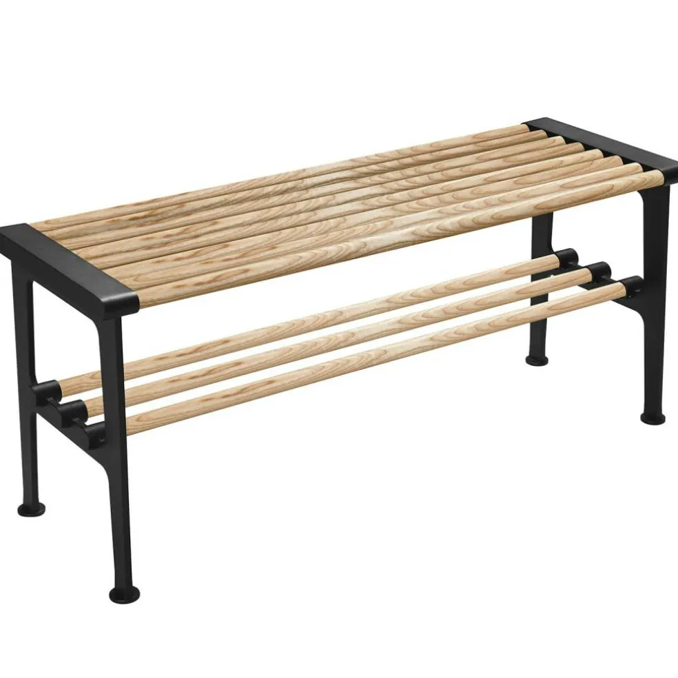 Nostalgi Bänk 100 cm, Ask / Svart