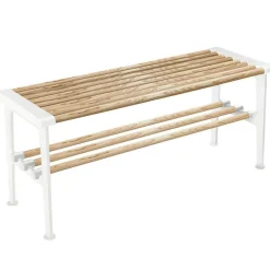 Nostalgi Bänk 100 cm, Ask / Vit