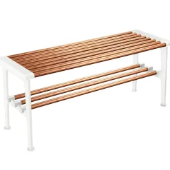 Nostalgi Bänk 100 cm, Koppar / Vit