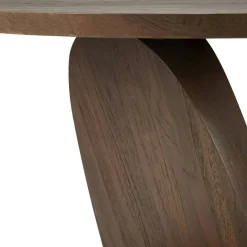 Oblic Sidobord Teak, Brun