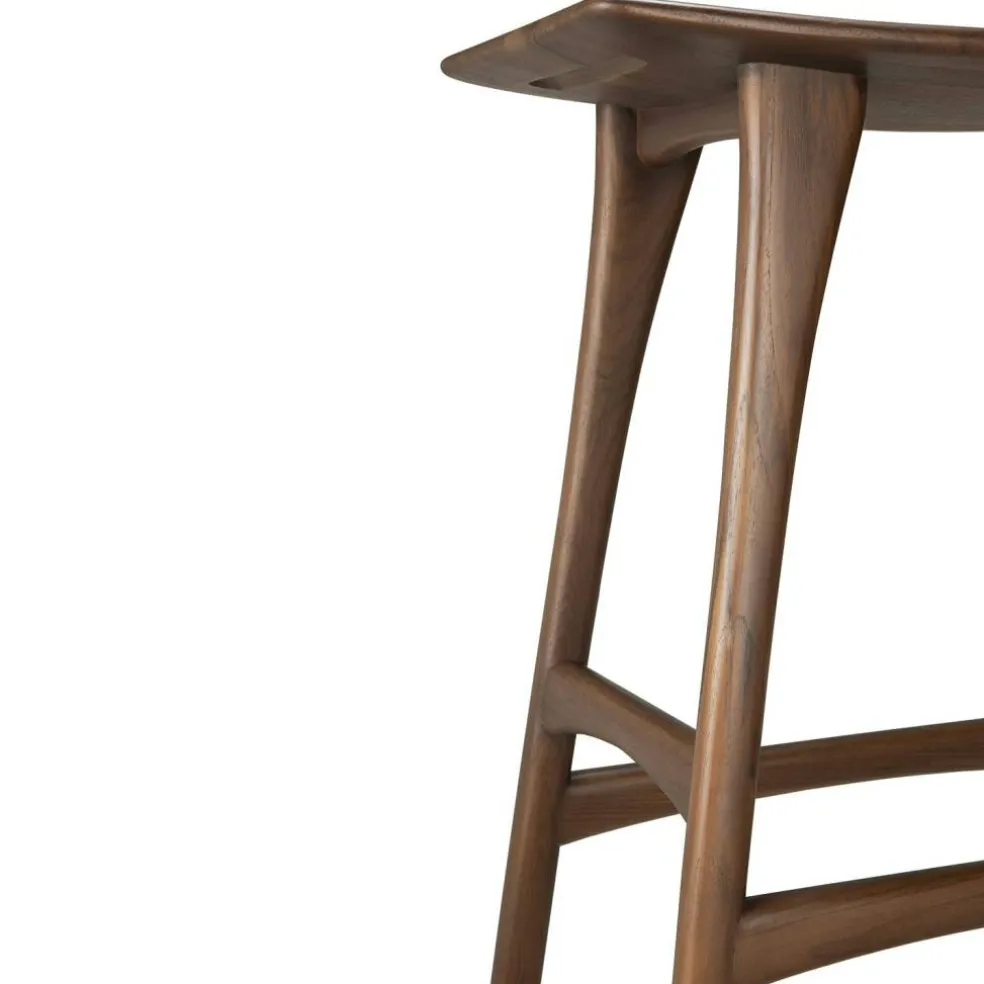 Osso Barstol 78 cm, Mörkbetsad Teak