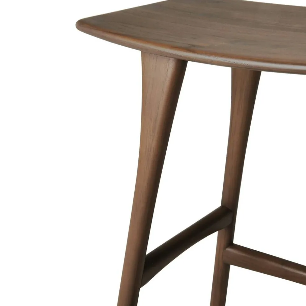 Osso Barstol 78 cm, Mörkbetsad Teak