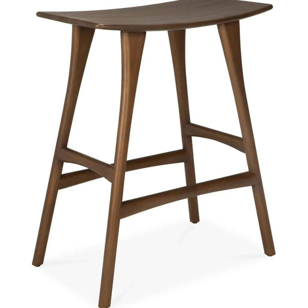 Osso Barstol 78 cm, Mörkbetsad Teak