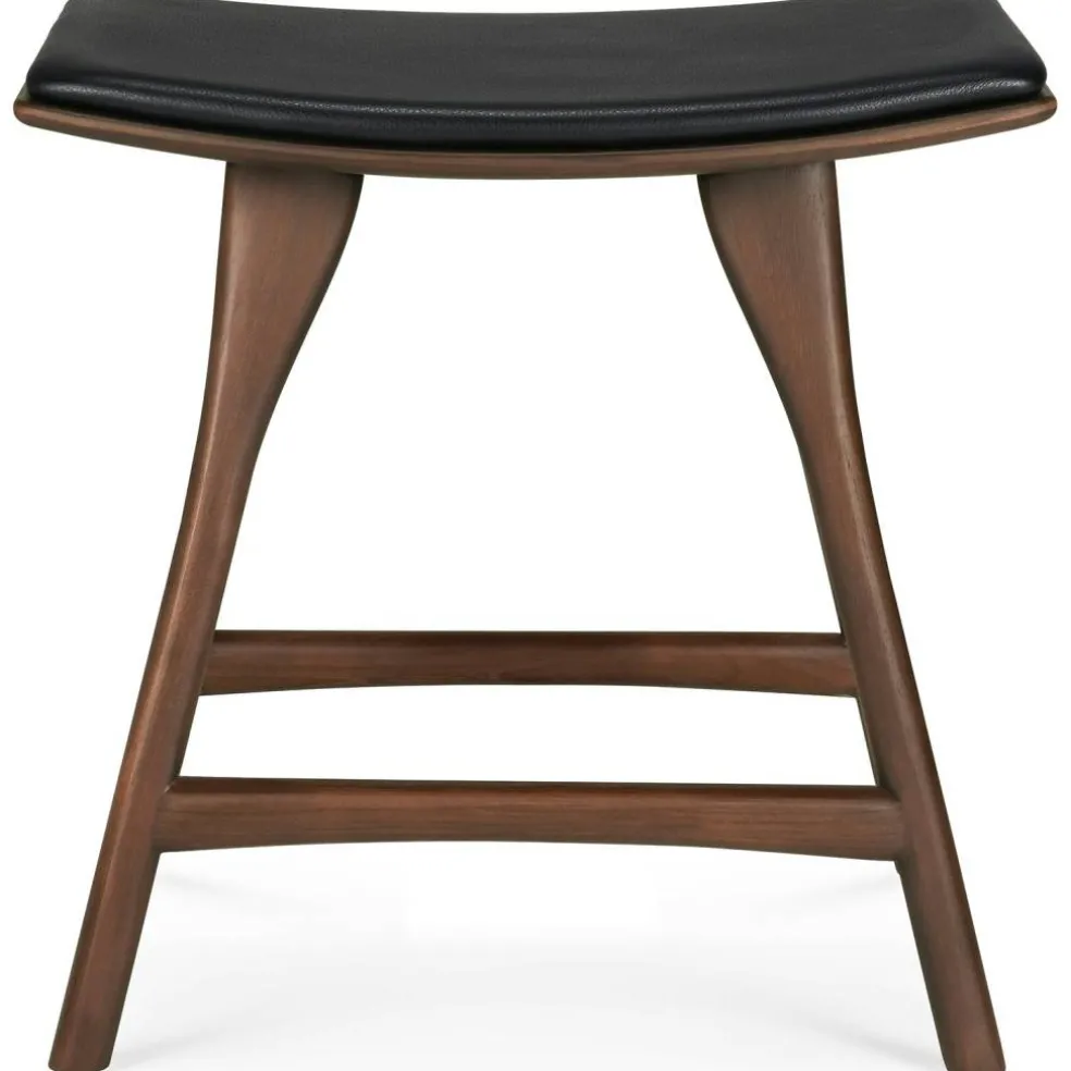 Osso Pall, Teak / Svart Läder