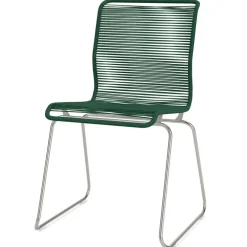 Panton One Stol, Grön / Rostfritt Stål Outdoor