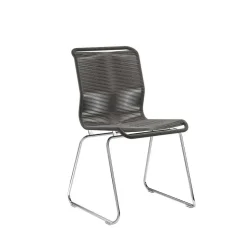 Panton One Stol, Svart Papper / Krom