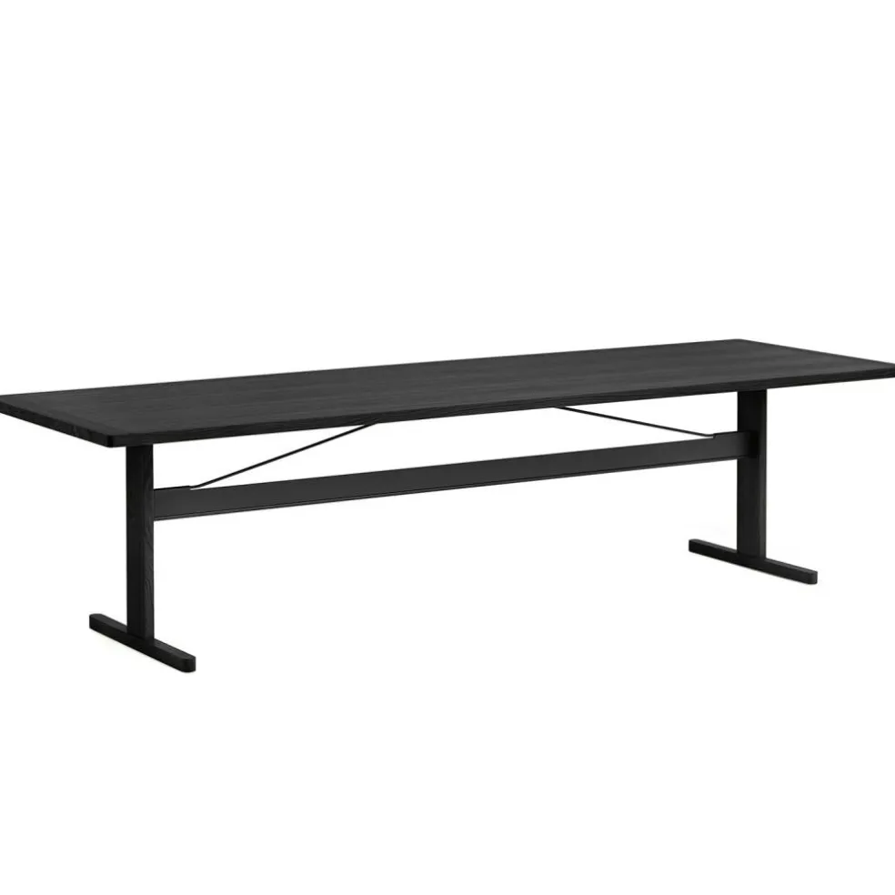 Passerelle Bord 95x300 cm, Svartlackad Ek / Svart