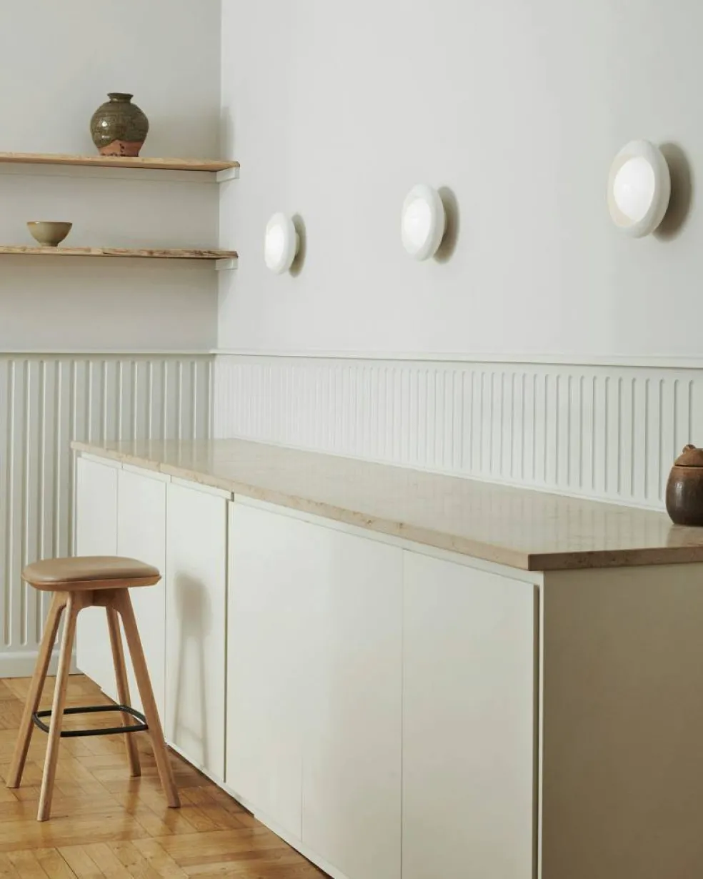 Pauline Barstol 75 cm, Oljad Ek / Läder Almond